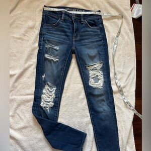 Women American Eagle skinny jeans 0 short super stretch